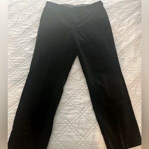 Ralph Lauren purple label black cotton velvet dress pants